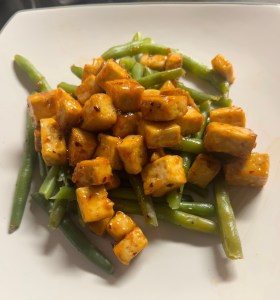 Crispy General Tso's Tofu with Green Beans